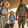 a family arriving in Kenya on a safari
