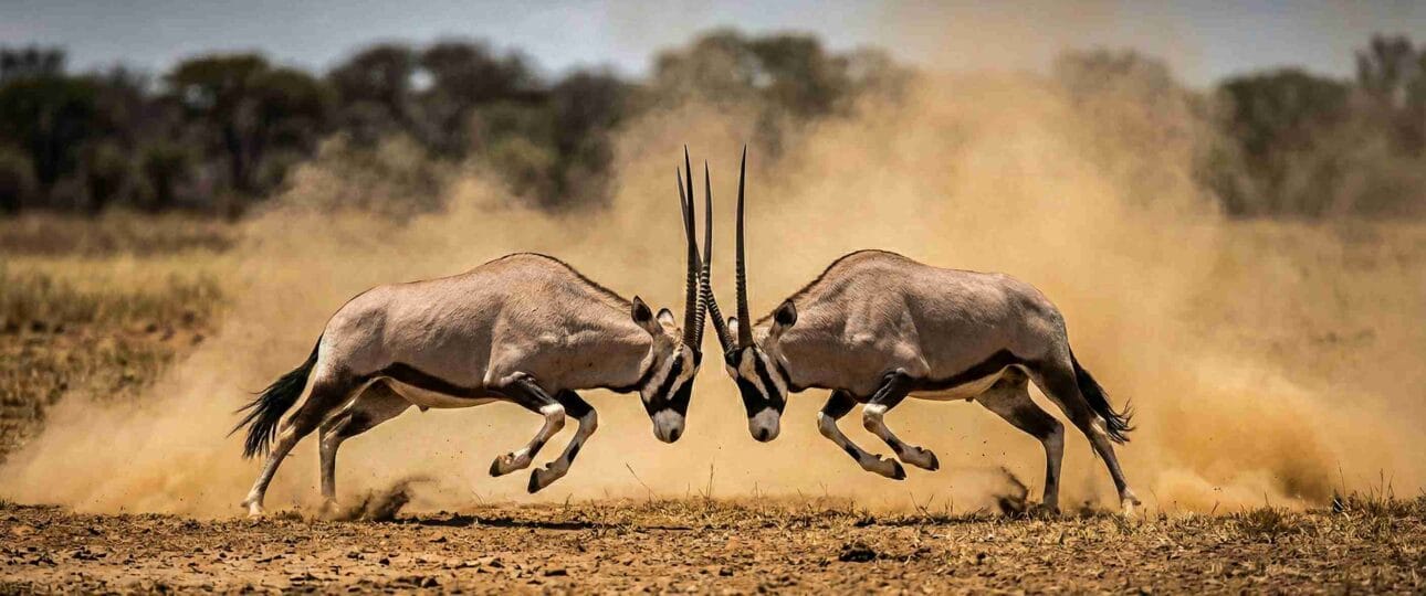 Two antelopes in masai mara