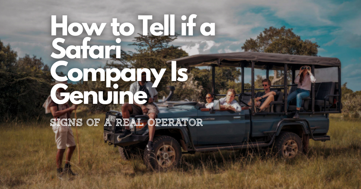 How to Tell if a Safari Company is Genuine